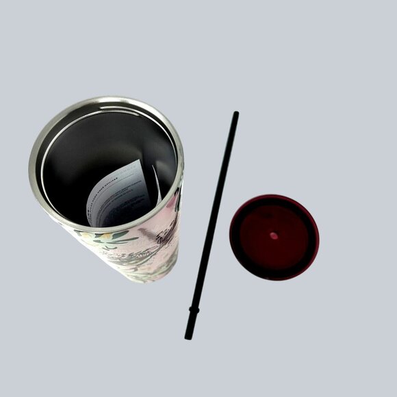 Starbucks Pink Enchanted Forest Cup Stainless Steel Glitter Cold Tumbler 24oz - Picture 6 of 6